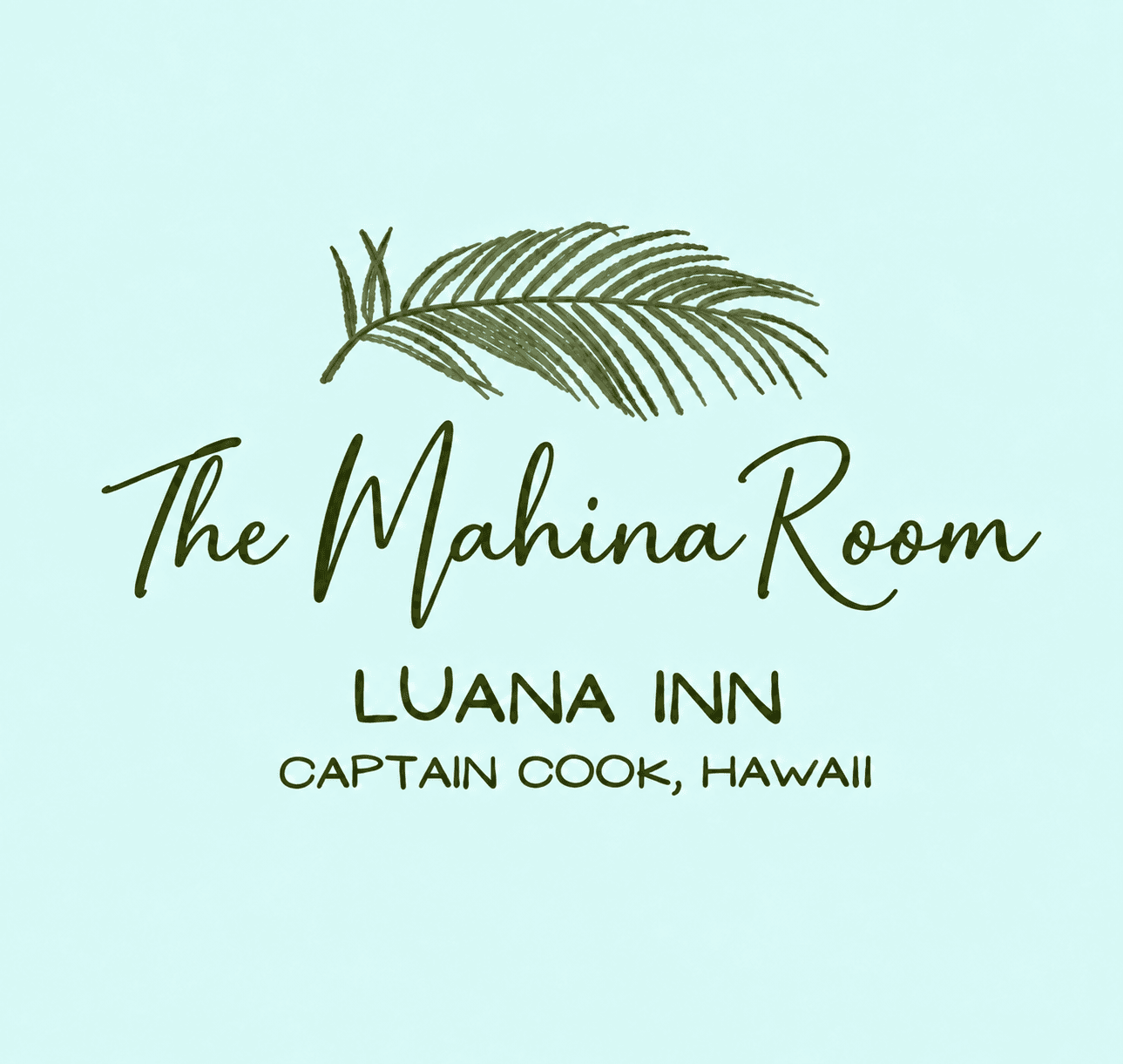 Logo for The Mahina Room at Luana Inn, located in Captain Cook, Hawaii.
