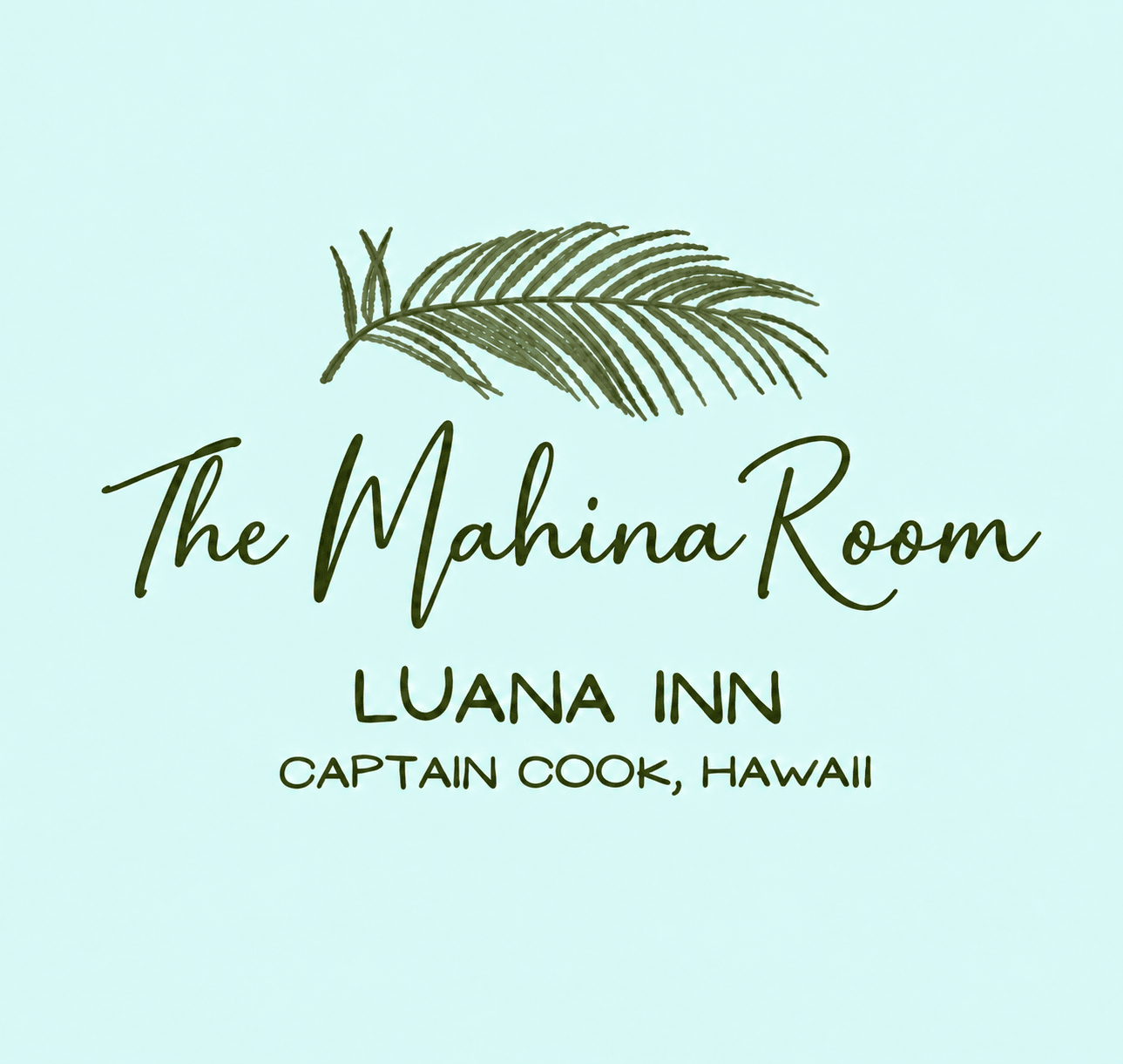 Logo for The Mahina Room at Luana Inn, located in Captain Cook, Hawaii.